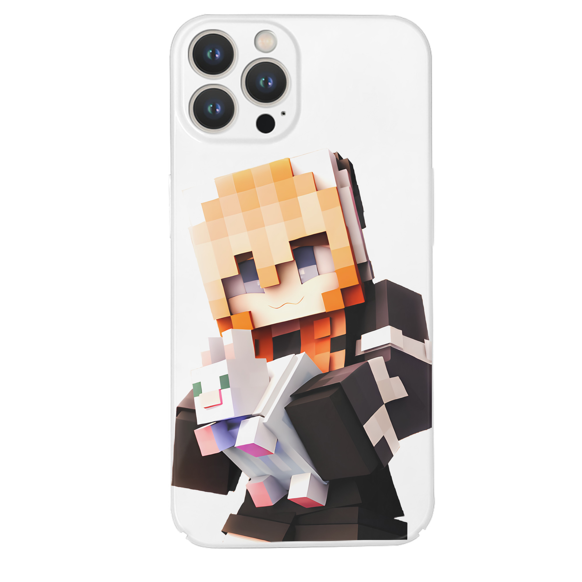 （画像用） マインクラフト ブロックの世界 Minecraft MC Block world 【iPhone 14シリーズ対応】ハードケース